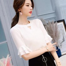 온스타일러 [당일발송] 라엘 프릴 트임 블라우스