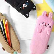 학생 귀여운 동물 개랙터 슬림 필통 펜슬 파우치 학용품 사이트 특이한 문구 초등 선물 이쁜