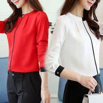 차이나카라 라운드 블라우스 2색상 3079