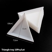 뜨거운 판매 네일 아트 보관 케이스 모조 다이아몬드 보석 액세서리 투명 플라스틱 빈, Triangle tray 10Pcs_1 Set