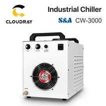 레이저 커팅기 라벨 프린터 조각기Cloudray S & A CW3000 산업용 물 냉각기 CO2 레이저 조각 기계 60W, 01 110V CW3000DG