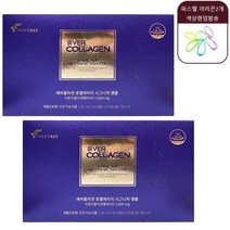 에버콜라겐 로열 에이지 마시는 시그니처 앰플 저분자 피쉬 콜라겐 25ml x 14병+파스텔 헤어끈2개, 2박스+헤어끈