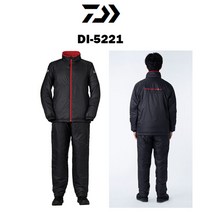 웜업슈트 DI-5221.목부분 고보온 마이크로 프리스/발수 겉감 상하의 한벌 방한내피/낚시복.민물/빙상/갯바위/선상.붕어/빙어/산천어/감성돔/우럭/열기/대구 겨울낚시복, 블랙