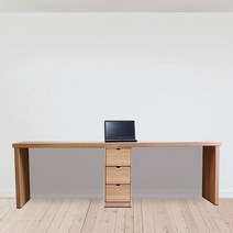 다오름 [착불 상세확인] 다움2 50T상판 서랍통 2400 2인용책상 2인 학생책상, 화이트