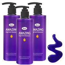 진 어메이징 하이애쉬 보색샴푸 탈색 보라색 컬러 애쉬염색유지 샴푸 300ml, 3개
