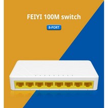 FEIYI 8 포트 스위치 이더넷 스마트 스위처 고성능 100Mbps 네트워크 RJ45 허브 인터넷 인젝터, UK PLUG