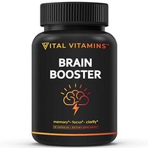 Vital Vitamins 두뇌 보충제 누토트로피 부 - 남성 여성을 집중력 강화 기억력 향상 선명도 향상 은행 빌로바 드매 아이크 신경 에너지 비타민 B12 바코파 몬니, 30 카운트(1개 팩)