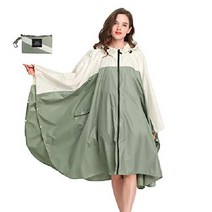 Caloics 레인 코트 레인웨어 비옷 자전거 판초 경량 남녀 공용 통근 여행 레인코트 우비 비옷 우의 판초우의