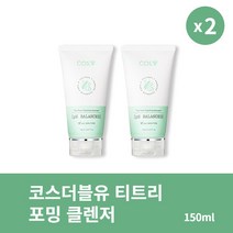 [본사정품] 코스더블유 티트리 포밍 클렌저 150ml 2개 COS.W 약산성 폼클렌징 세안제, 150ml × 2개
