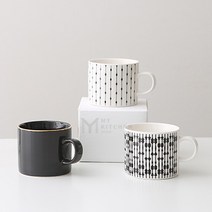 도자기 클로 머그 (280ml)-골드라인 북유럽 머그컵, 골드