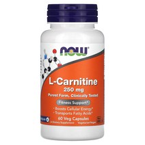 나우푸드 L-카르티닌 250mg 베지 캡슐 60정, 1개