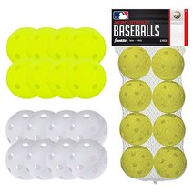 프랭클린 MLB 플라스틱볼 8개입 19885A 야구공, 화이트