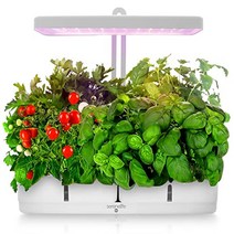 미국발송 Serene-Life SereneLife Hydroponic Herb Garden 11 포드 실내 성장 시스템 스마트 실내 식물 시스템 높이 조절 가능한 LED 성장, 6 pods
