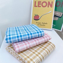 [WINZI_마켓] 전시용테이블보 레이스테이블러너 비닐식탁보 횟집식탁보 감성인테리어, 인테리어 데코 2줄 체크 테이블보 L사이즈, 핑크 2줄체크 _WZ류MRK