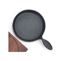 KO 키친쿡 사용전 시즈닝 필수! ~ 나비 스파게티 돌산 주물 팬 목판 받침 무쇠팬 볶음팬 콘버터 철판 옥수수 061 - 01, 01. 나비스파게티 주물팬 / 소