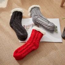 남여공용 두꺼운 기모 롱 양털양말 수면양말