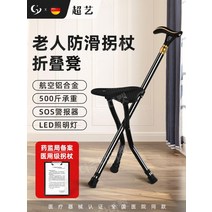 휴대용 지팡이 의자 초경량 이동식 실버 효도선물 (후레쉬), C