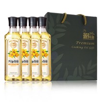올따옴 고급유 선물세트 1호 카놀라유 4입, 500ml, 4개