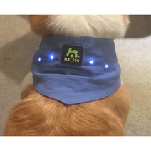 (공식 수입원)독일 멜슨 LED 스카프 / 특허받은 안전한 LED / 라이트블루 오렌지 두가지 색상 / 린넨&면 원단으로 알러지 NO/ 물세탁 가능/ 3가지 사이즈, 라이트 오렌지
