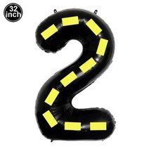 요술 졸업식 용돈 풍선 꽃다발 건설 2 번째 생일 32 인치 숫자 풍선 엔지니어링 테마 2 살 생일 파티 용품 케이크 토퍼109943, 32인치 2_옵션 1