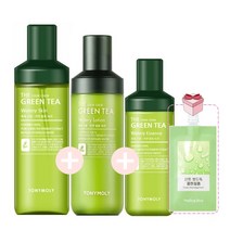 토니모리 더 촉촉 그린티 수분 스킨 로션 에센스 3종+클렌징폼 증정, 3종세트+폼