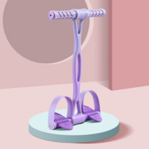 근성장월드 로잉밴드 복근 운동 윗몸일으키기 전신 근력 요가 밴드 조정 뱃살 다이어트 홈트, 파스텔 보라 Pastel Purple