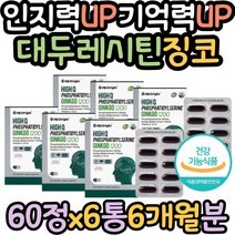 인지력 기억력 향상 대두레시틴 은행추출물 혈행개선 포스파티딜세린 포스타딜세린 징코 GINKGO 아세로라 기억력 좋아지는법 에좋은 음식 식약처인증 건강기능식품 비타민E 항산화 고3