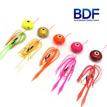 청룡조구 참돔 타이라바 헤드 스커트 세트 45g-150g, 초록야광-150g, 150g