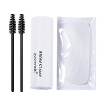 THE WAROOM SHOP 눈썹 크림 스탬프 메이크업 키트 재사용 가능한 눈썹 스텐실 한 단계 10Pcs 눈썹 카드 미용 도구 헤어 라인 여성, 갈색 머리, 1.02x1.02x3.31인치, 자연스러운