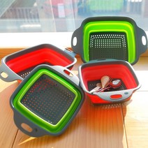 +[플렉스온]+사각 물빠짐 접이식 설거지통 소+대 SET 빠짐 캠핑용품 휴대용[FLEXONmarket]+