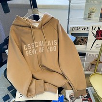 복합 리얼 슈퍼 맨투맨 여 기모에 후디후드 프린팅 나이감소 상의 빅사이즈 여성복