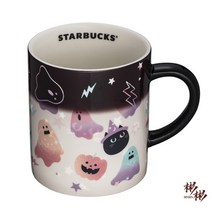 스타벅스 대만 할로윈 MD 검정 고양이 호박 머그컵 텀블러 유리컵 보온 주머니 카페 굿즈 홈카페, 414ml 핼러윈 머그잔