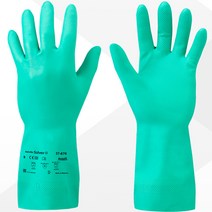안셀 알파텍 솔벡스 37-676 니트릴 내화학장갑 12켤레, 9호(12켤레)