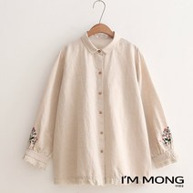 아이엠몽 레이스 자수 블라우스