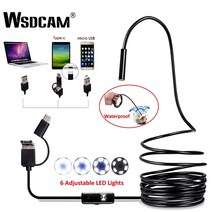 씨씨티비 소형 매장 cctv 야외 무선카메라 wsdcam 내시경 카메라 7mm 3 in 1 usb 미니 캠코더 ip67 방수 6 led 내시경 검사 카메라 for windows, 3.5m, 1200p 하드 와이어