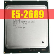[해외]인텔 제온 e5 2689 lga 2011 2.6 ghz 8 코어 16 스레드 cpu 프로세서, One Size, One Color