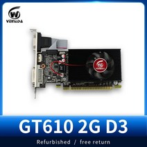 고성능 컴퓨터그래픽카드 VEINEDA-그래픽 카드 GT610 2GB 64Bit DDR3PC 데스크탑 그래픽 nVIDIA geforce용, 한개옵션0