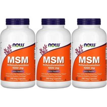 나우푸드 Now Foods MSM Methylsulfonylmethane 식이유황 1000mg 240정 3병, x, 1개