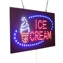 Ice Cream Sign TOPKING Signage LED Neon Open Store Window Shop Business Display Grand Openin, 1