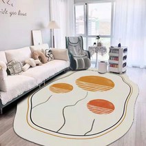 아트스케치 러그 동그라미러그 (160cmx230cm) 카페트