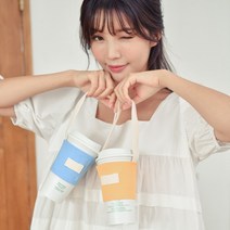 코코드림 에코 드링크백 재사용컵홀더 텀블러백 컵가방 캔버스백 휴대용, 카키, 1개