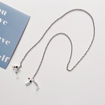 블루투스넥밴드 목걸이형 이어폰 마스크 체인 분실 방지 블루투스 무선 에어팟 우주인 펜던트, 01 1.화이트 우주인