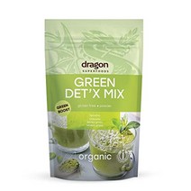 드래곤 슈퍼 푸드 그린 det39x 믹스 스피루리나 클로렐라 보리 잔디 및 밀 잔디. 100 유기농 글루텐 프리 및 비건 - 200g