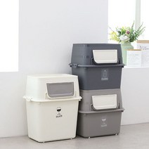 가정용 재활용 분리수거함 대용량 탱크형 이지 40리터/50리터, 색상:그레이|사이즈:50리터, 단품