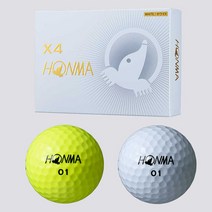 (정품)혼마 HONMA 4피스 X4 골프공(로고볼인쇄), 화이트