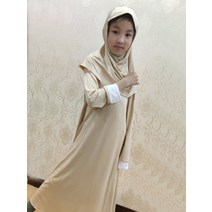 제이즈 이슬람 어린이 여자기도 드레스 히잡 아바야 가운 아랍 두바이 라마단 카프탄 머리 스카프 Eid 파티 Jilbab