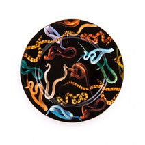 이태리 seletti 토일렛 페이퍼 아트 장식 도자기 식기 접시 양식 파스타 27cm, 16934