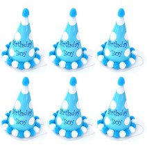 (ABM도매콜) ABM 생일 꼬깔 모자 블루 6개입, 상세페이지 참조, 상세페이지 참조