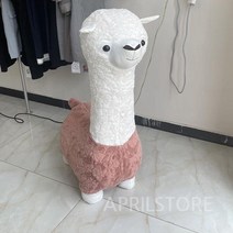 알파카 인형 동물 의자 벤치 스툴 아이 방 꾸미기 오브제 장난감 집들이 이사 선물 신발장, 핑크 알파카 1.05 m (두꺼운 램 프리스)