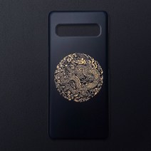 우리일쌍 유광 전통문양 왕을 담은 블랙 골드 곤룡포 디자인 휴대폰 케이스/군인 임관 선물 추천 (3677596), 아이폰7+